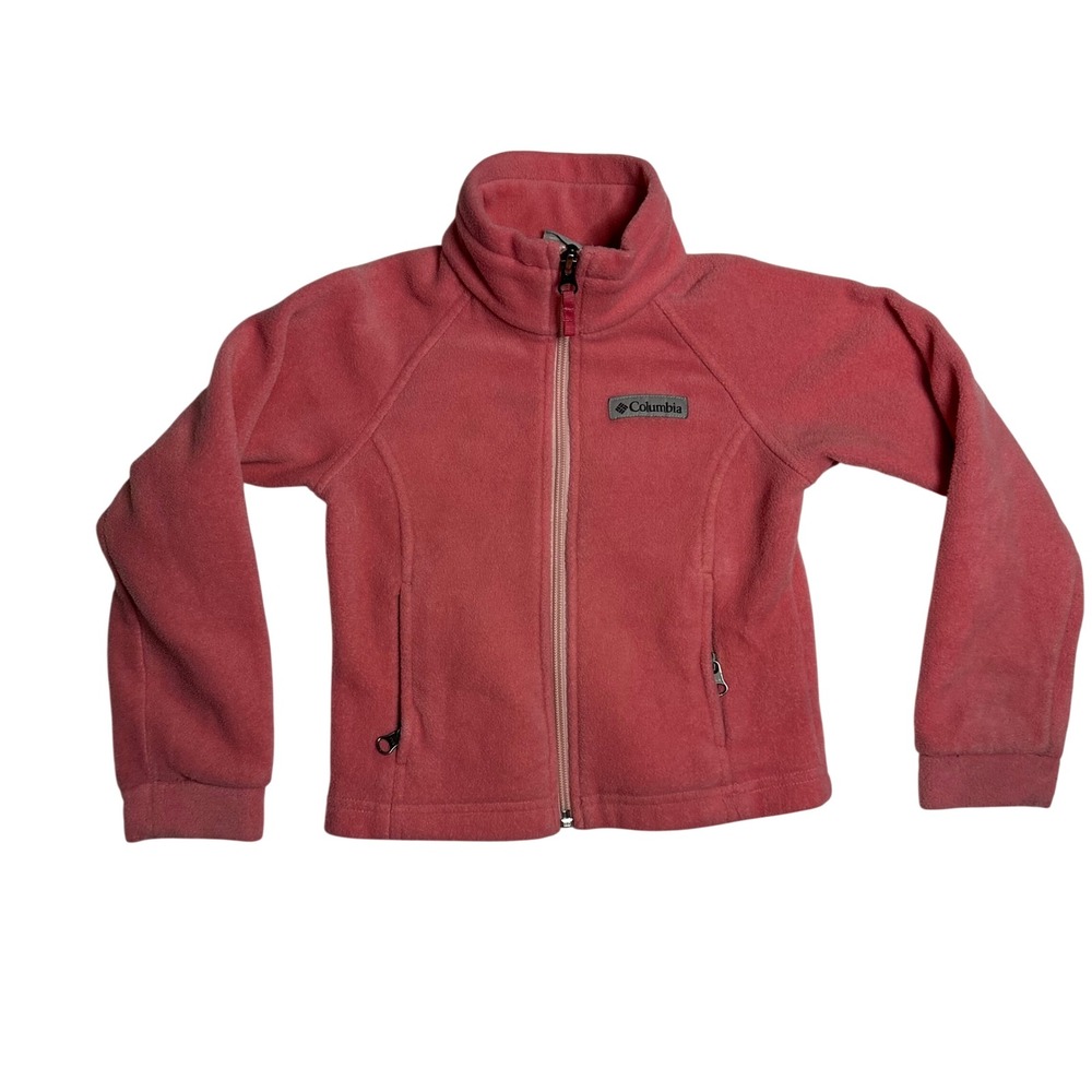 Columbia Girls XXS 4/5 Pink Benton Springs Full Zip Fleece Jacket Outerwear